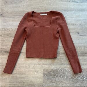 Abercrombie & Fitch Rust Long Sleeve Top